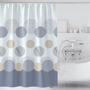 Douchegordijn in poliestere - resistente alla muffa e muffa - dimensione extra grande 300 x 200 cm - grigio con cerniera pesante - per bagno e spazi umidi