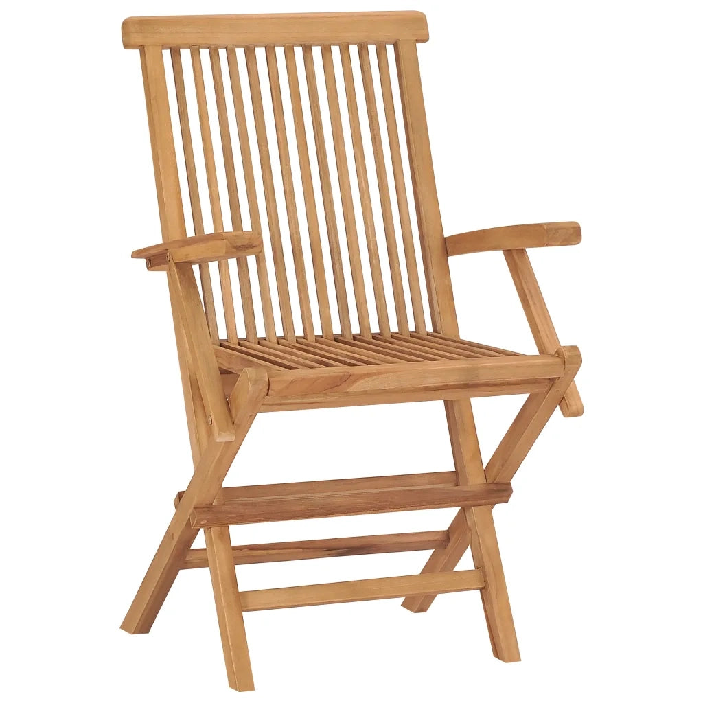 Sedie da Giardino con Cuscini Neri 4 pz | Sedie da Esterno Legno Massello di Teak