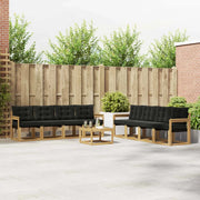 Set di divani da esterno 9 pz Bianco e Nero 3389326