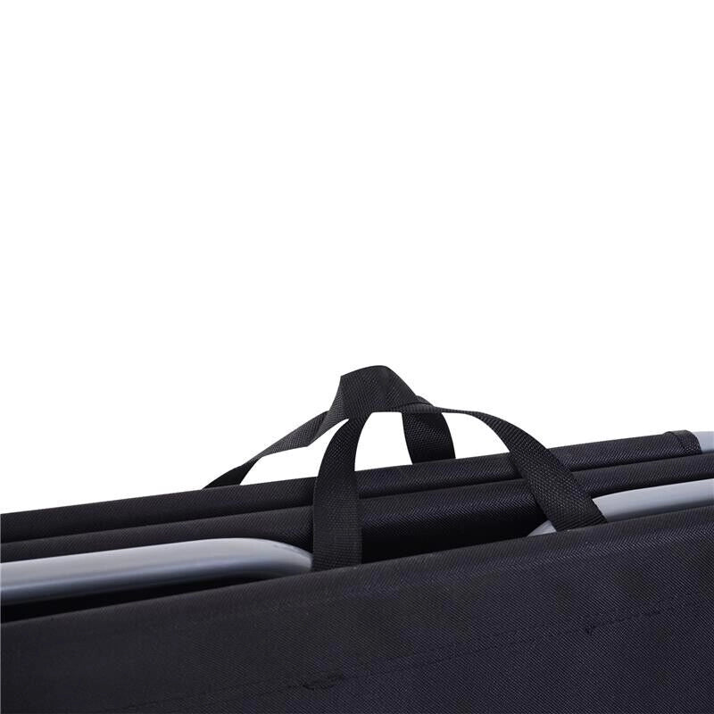 SDRAIO DA GIARDINO PIEGHEVOLE IN METALLO E TESSUTO 180 X 55 X 24 CM NERO