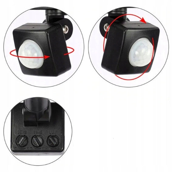 Sensore di Movimento PIR 230V – Rilevamento 6m, 120°/360° | Regolazione Sensore e Tempo