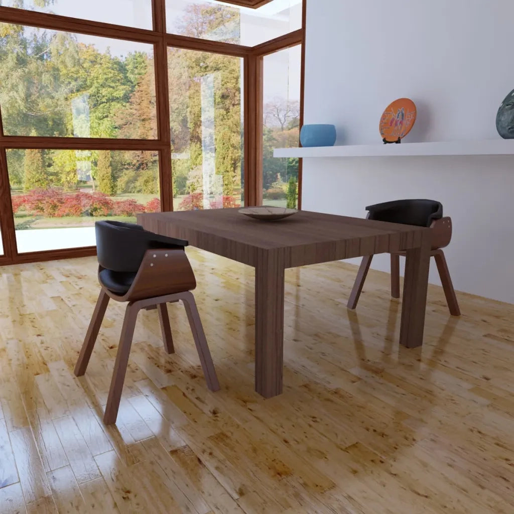 Sedie da Pranzo 2 pz in Legno Piegato e Similpelle  cod mxl 7932
