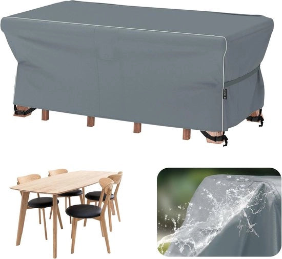 Copertura impermeabile per mobili da giardino - 170 x 95 x 74 cm - Impermeabile e resistente al vento e alle intemperie con strisce riflettenti