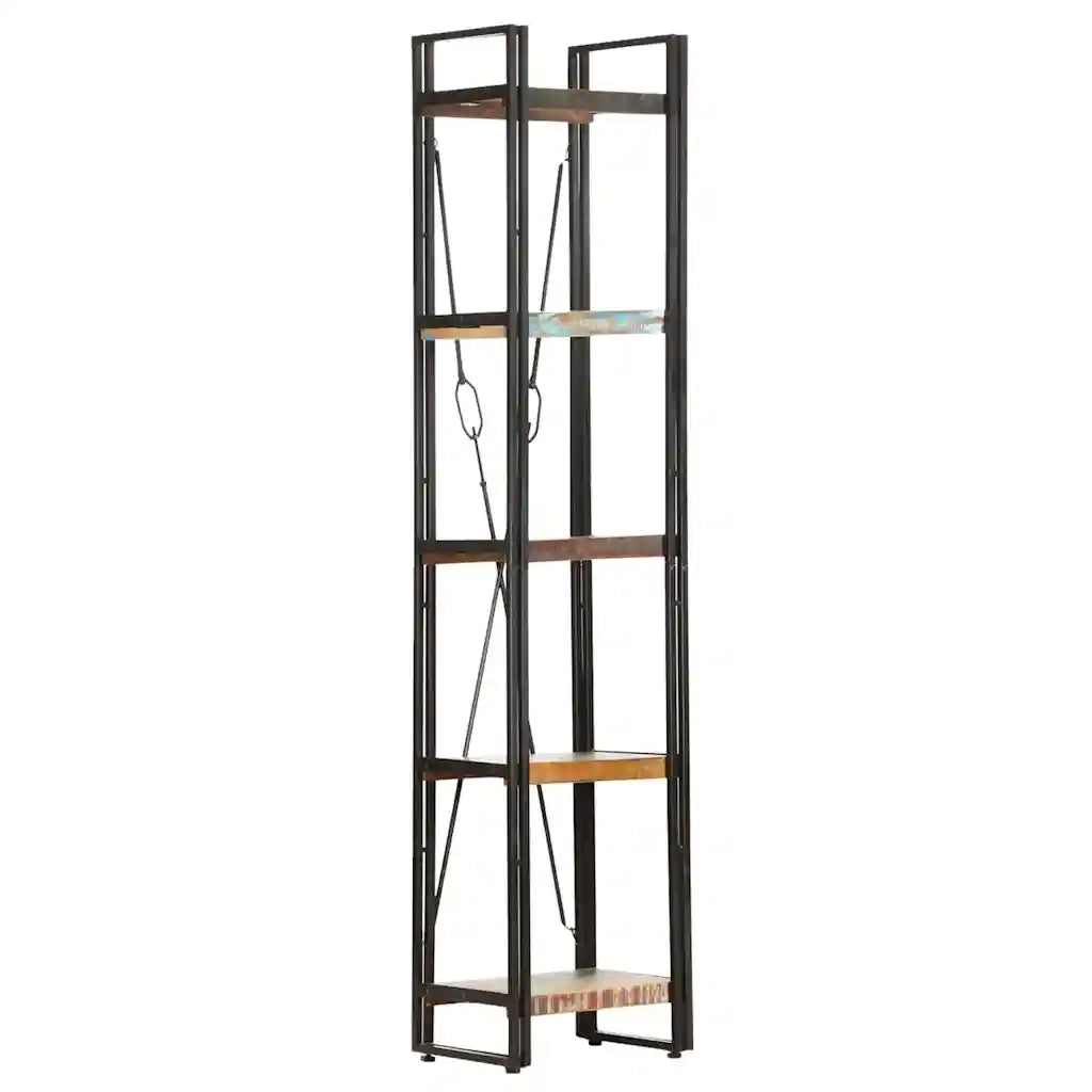 Libreria a 5 Ripiani 40x30x180cm in Massello di Recupero 320629
