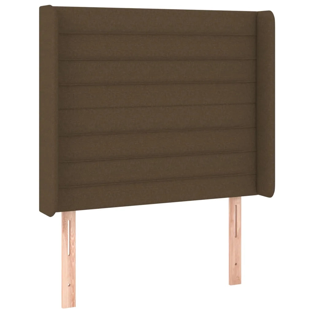 Testiera a LED-Testata con LED Marrone Scuro 93x16x118/128 cm in Tessuto 690338
