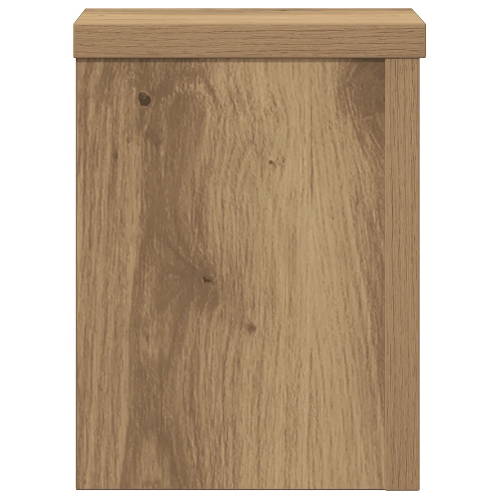vidaXL Supporti per Piante 2 pz Rovere 15x15x20 cm in Multistrato