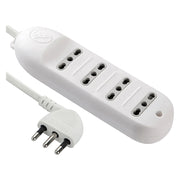 MULTIPRESA BIVALENTE CON CAVO 6 prese bival.10/16A - art.62005  - ELECTRALINE