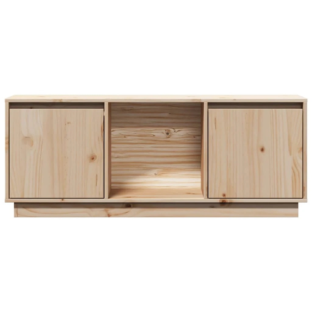 Mobile TV multimediale scaffale TV credenza mobile TV sala da pranzo soggiorno camera da letto 110,5 x 35 x 44 cm legno massello di pino marrone 02_0025776