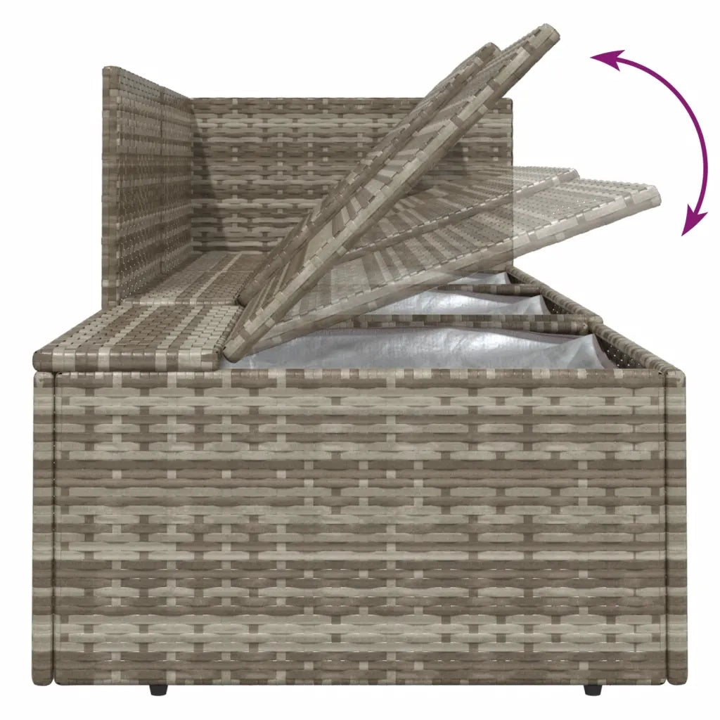 Set Divani da Giardino 4 pz con Cuscini in Polyrattan Grigio 318676
