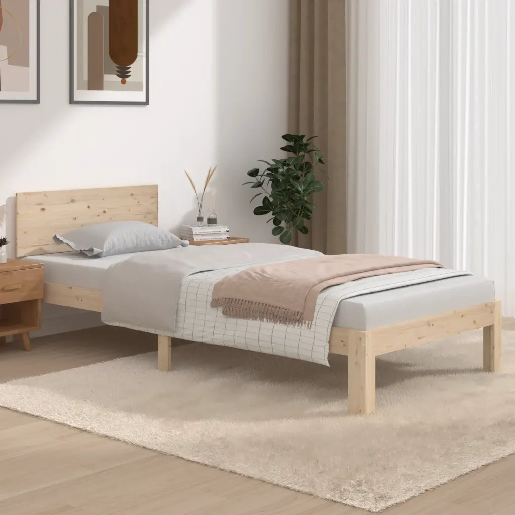Giroletto-Struttura Letto in Legno Massello di Pino 90x200 cm 718524