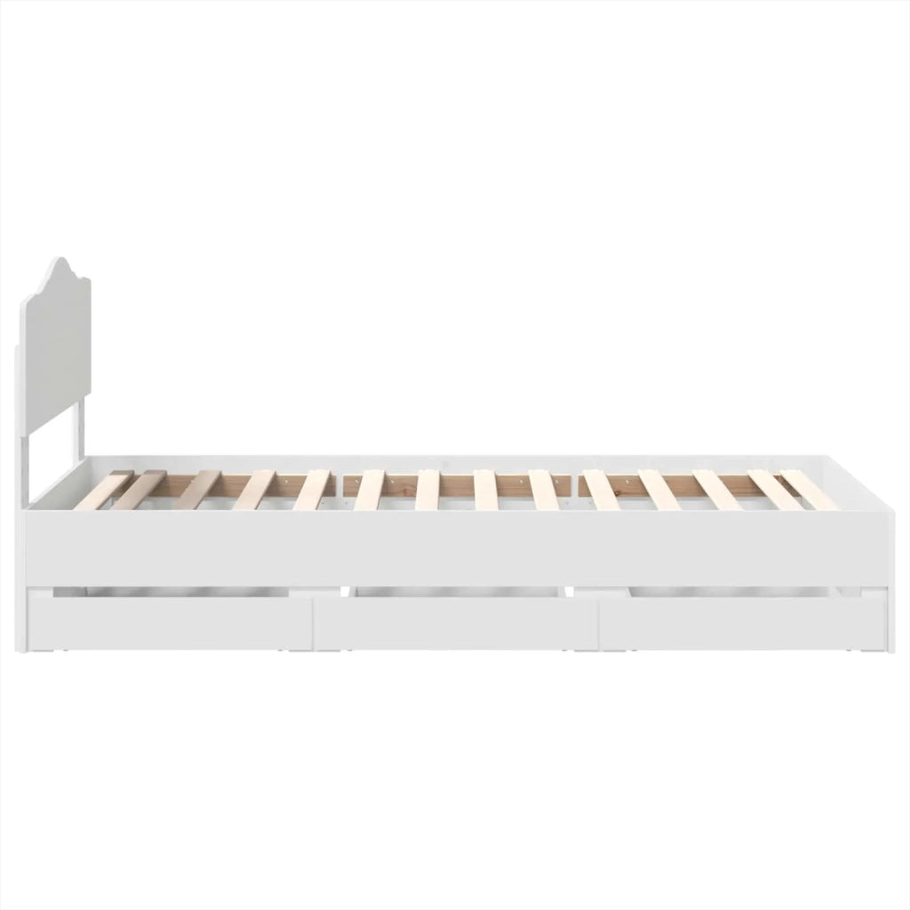 Struttura del letto Bianco 90 x 200 cm Legno Ingegnerizzato