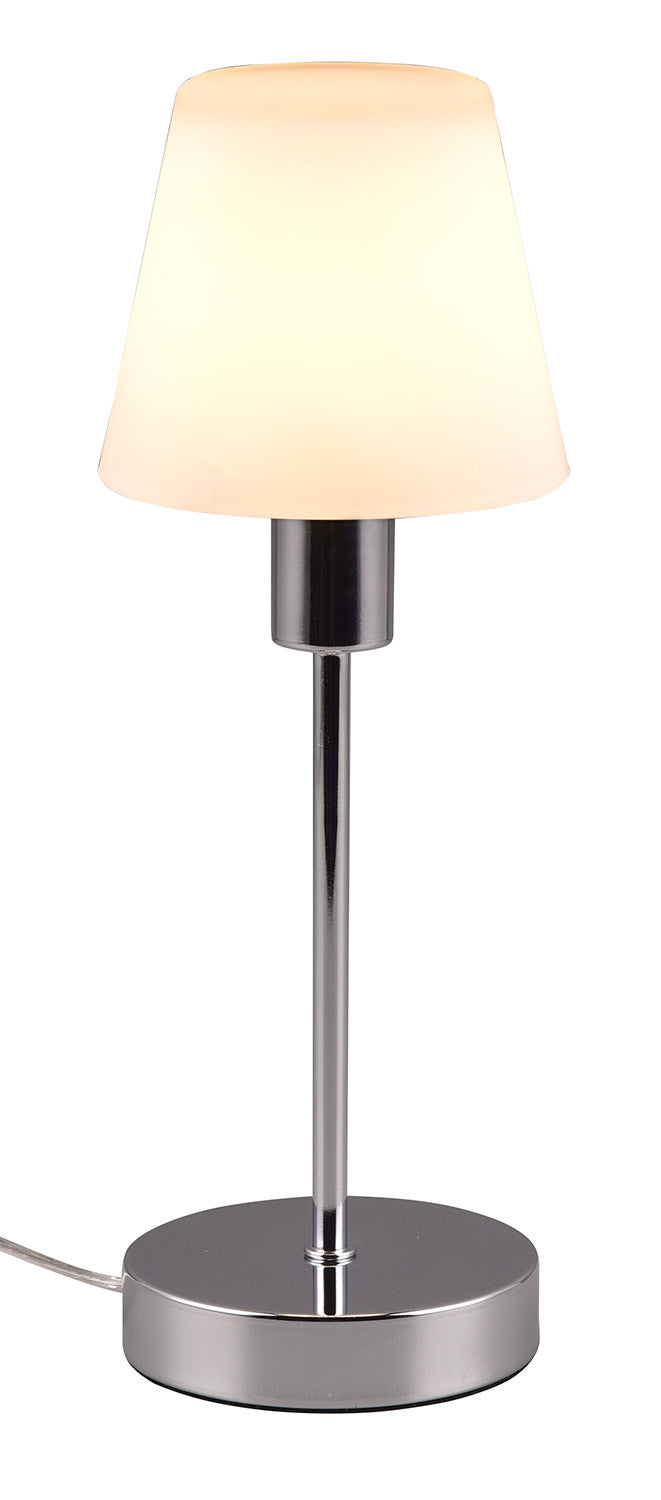 Lampada da Tavolo da Interno Attacco E14 in Metallo Cromo