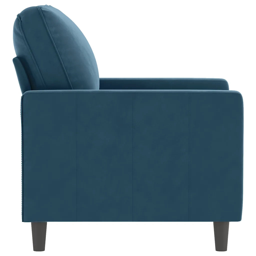 Poltrona Blu 60 cm Velluto
