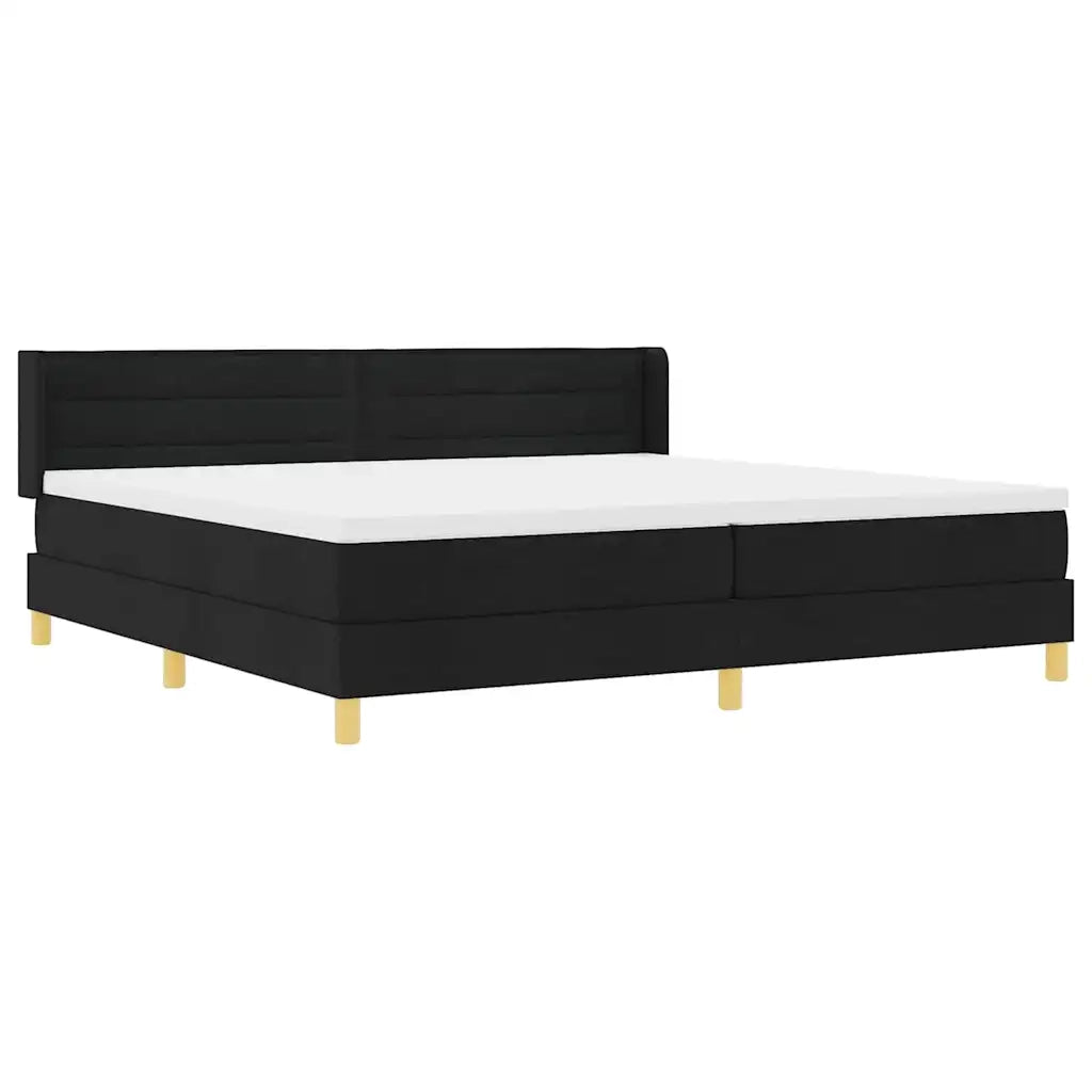 Letto a molle con materasso Nero 200 x 200 cm Tessuto 3341253