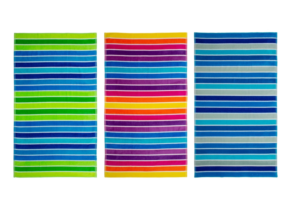 Telo Mare Jacquard Spugna Asciugamano Spiaggia Disegno Rayas - Telo Mare - Azzurro
