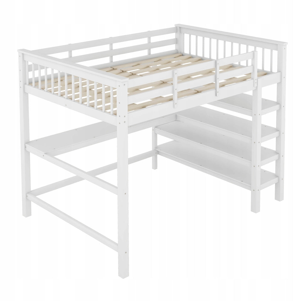 Letto a castello 140x200 bianco con scrivania - Xylo