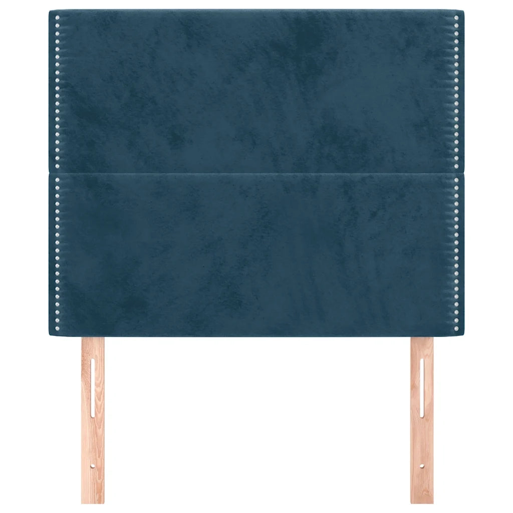 Testiera | Testata Blu Scuro 100x5x118/128 cm Velluto