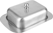 Bottoiere RVS con coperchio per 250 g di burro - Dessertiera e cassettino per formaggio per ristoranti e per casa - 186 x 12 x 65 cm