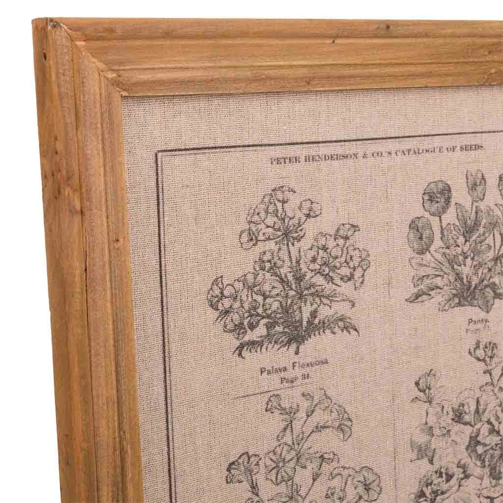 Cornice in legno e tessuto stampato