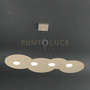 CLOUD SOSPENSIONE 4+3 LUCI BIEMISSIONE RETTANGOLARE SABBIA 1128-S4 R+3-SA