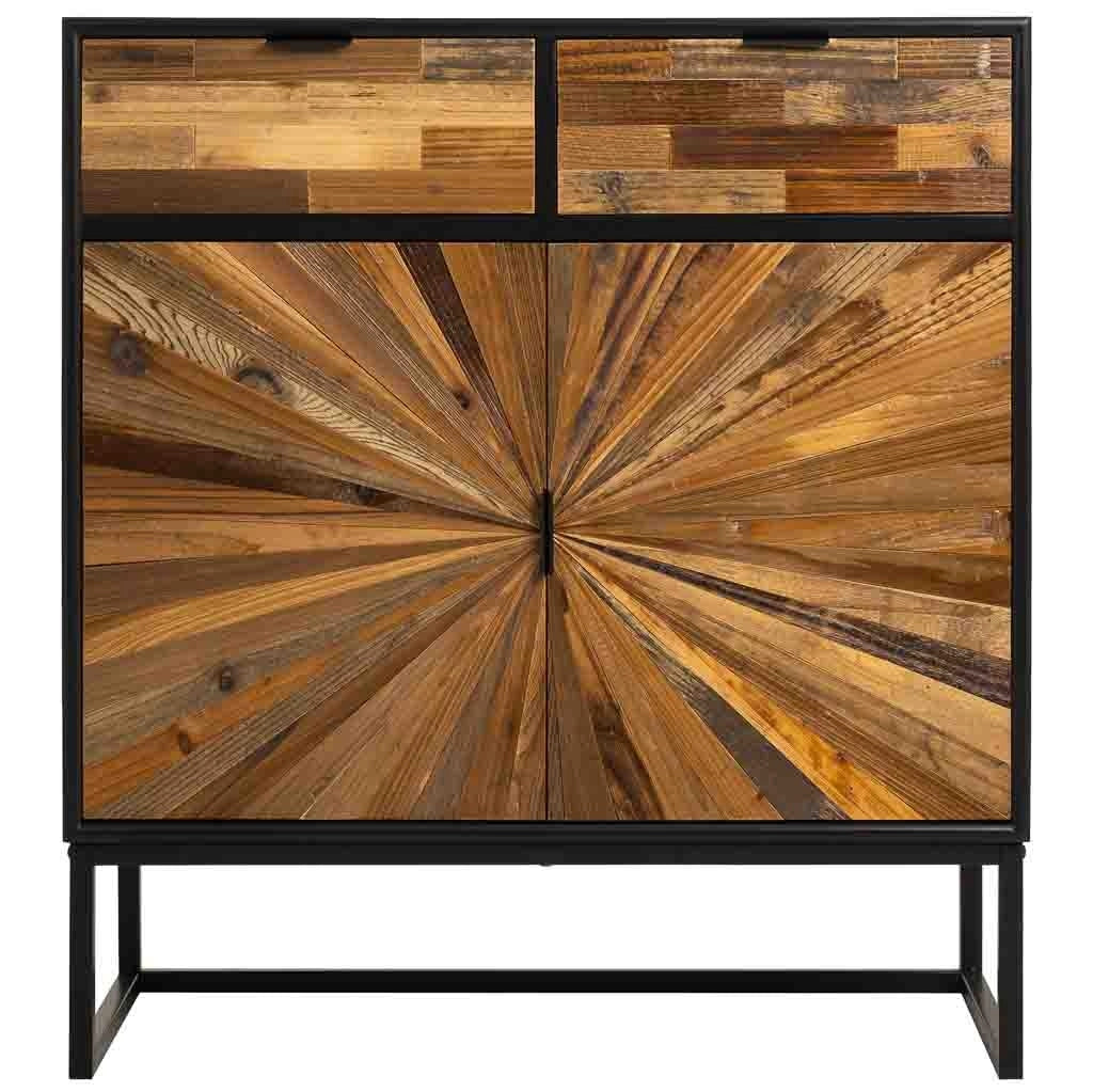 Credenza in legno di recupero marrone 80x39,5x89h cm