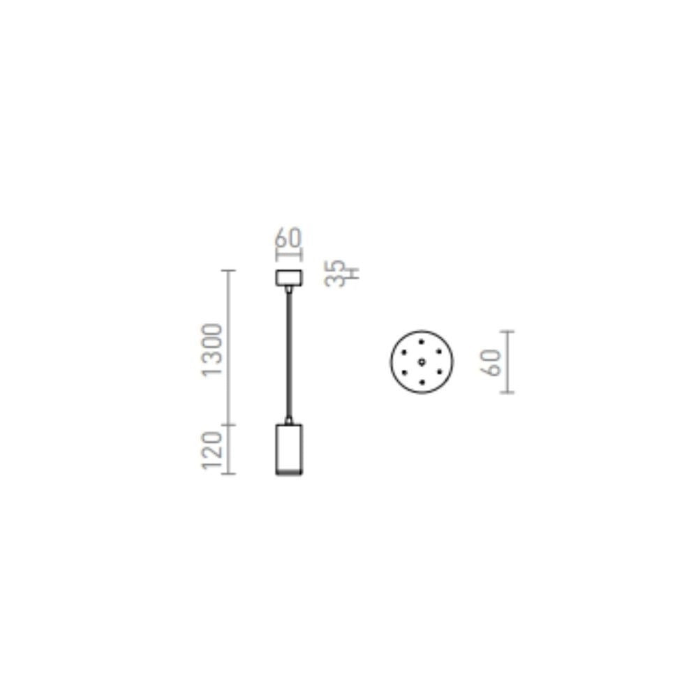 Faretto cilindrico BELENOS a sospensione bianco 230V LED GU10 9W