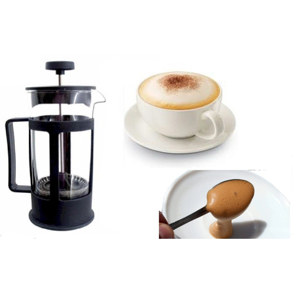 Trade Shop - Tisaniera In Vetro Bicchiere Con Filtro Tisane Infusi 300 Ml Caffe Latte Tisana -