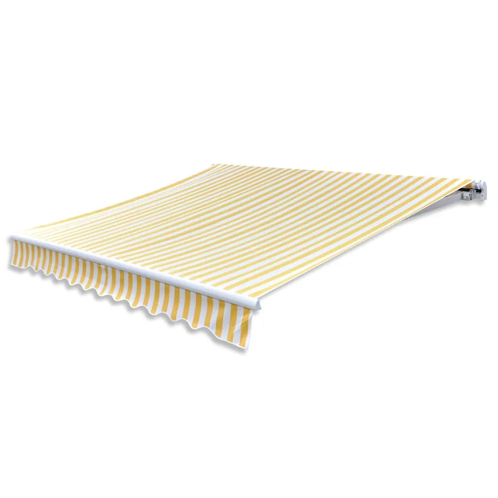 Tenda da Sole Pieghevole Motorizzata 400 cm Gialla/Bianca 275559