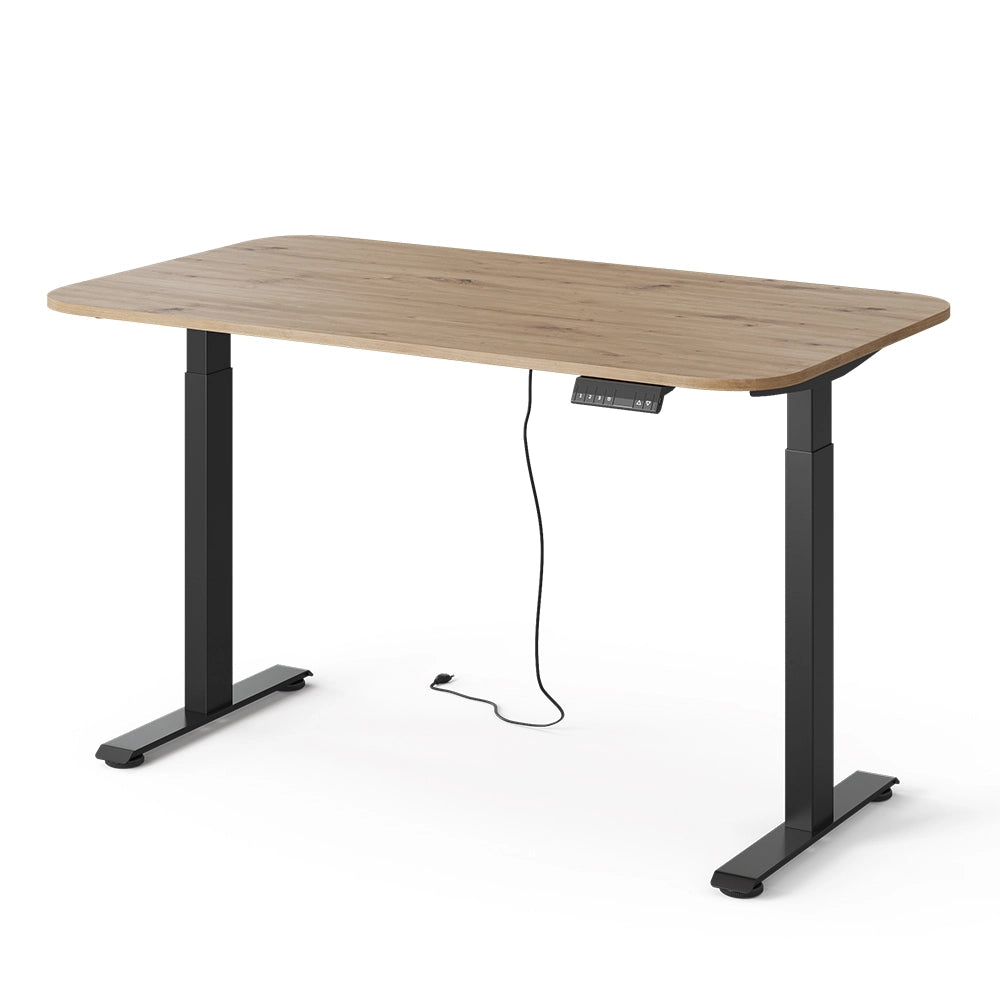 Vicco Scrivania Nero/Artigianale 140 x 80 cm 2 motori