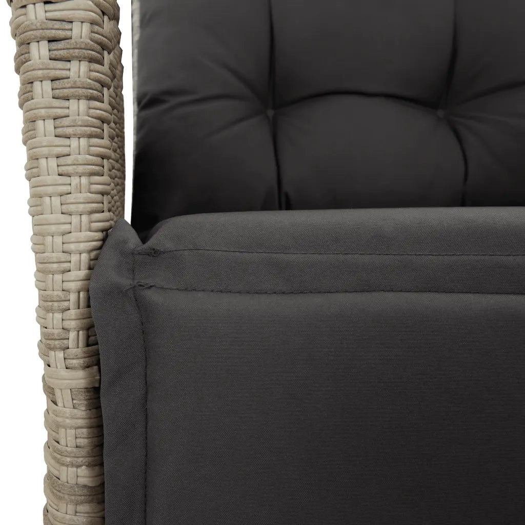 Sedie da Giardino Reclinabili 2 pz | Sedie da Esterno con Poggiapiedi Polyrattan