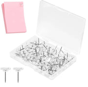 Punzoni 100 Stuks - Spilli per Prikbord/Kurkbord - Punzoni per Duimspijkers - Cassetto di Ricarica - Note Autoadesive