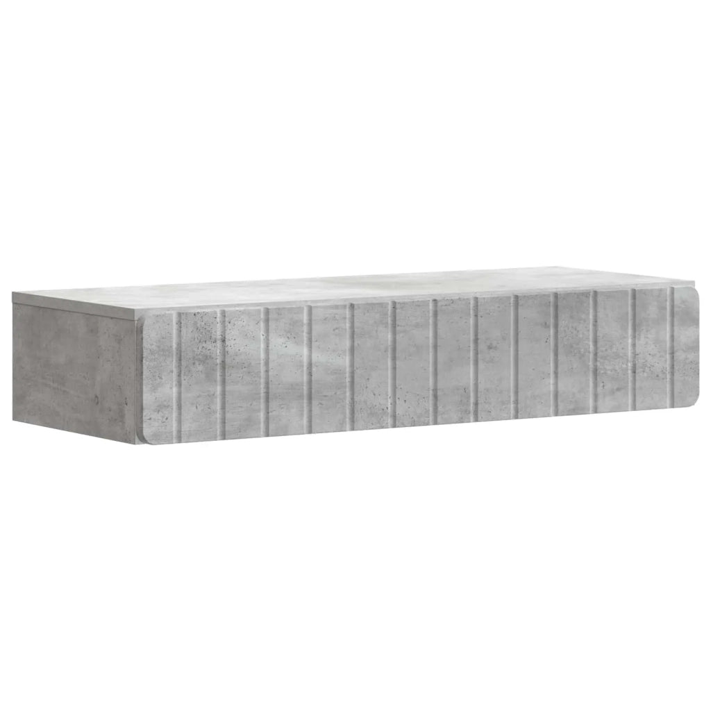 Tavolino da Parete Laterale Grigio Cemento 87,5 x 34,5 x 17 cm 898328