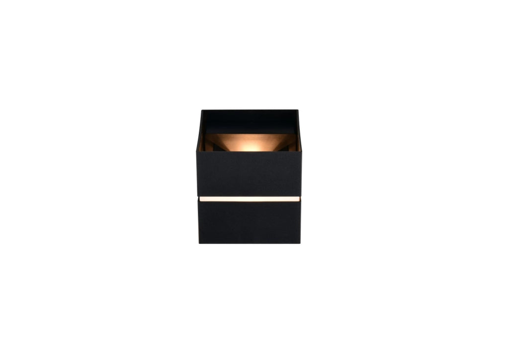 Applique da esterno quadrata nera 1xG9 IP44 LOGRONO RL