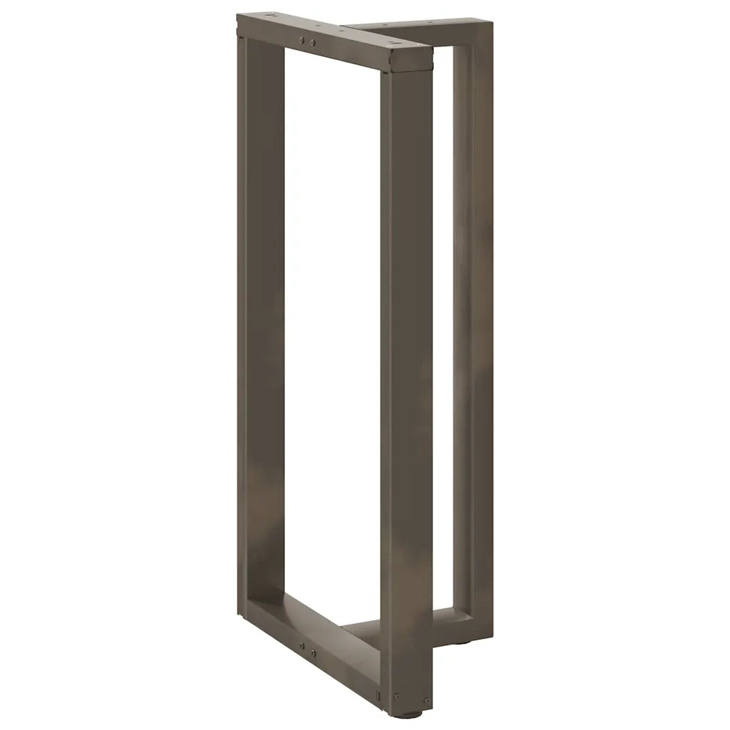 Gambe per tavolo da bar a forma di T 2 pz nere 60x35x(110-111) cm in acciaio 4013107