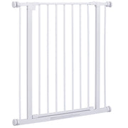 Cancelletto di Sicurezza per Animali Allargabile ¨C zephmum ¨C Bianco Acciaio 76x76-82 cm