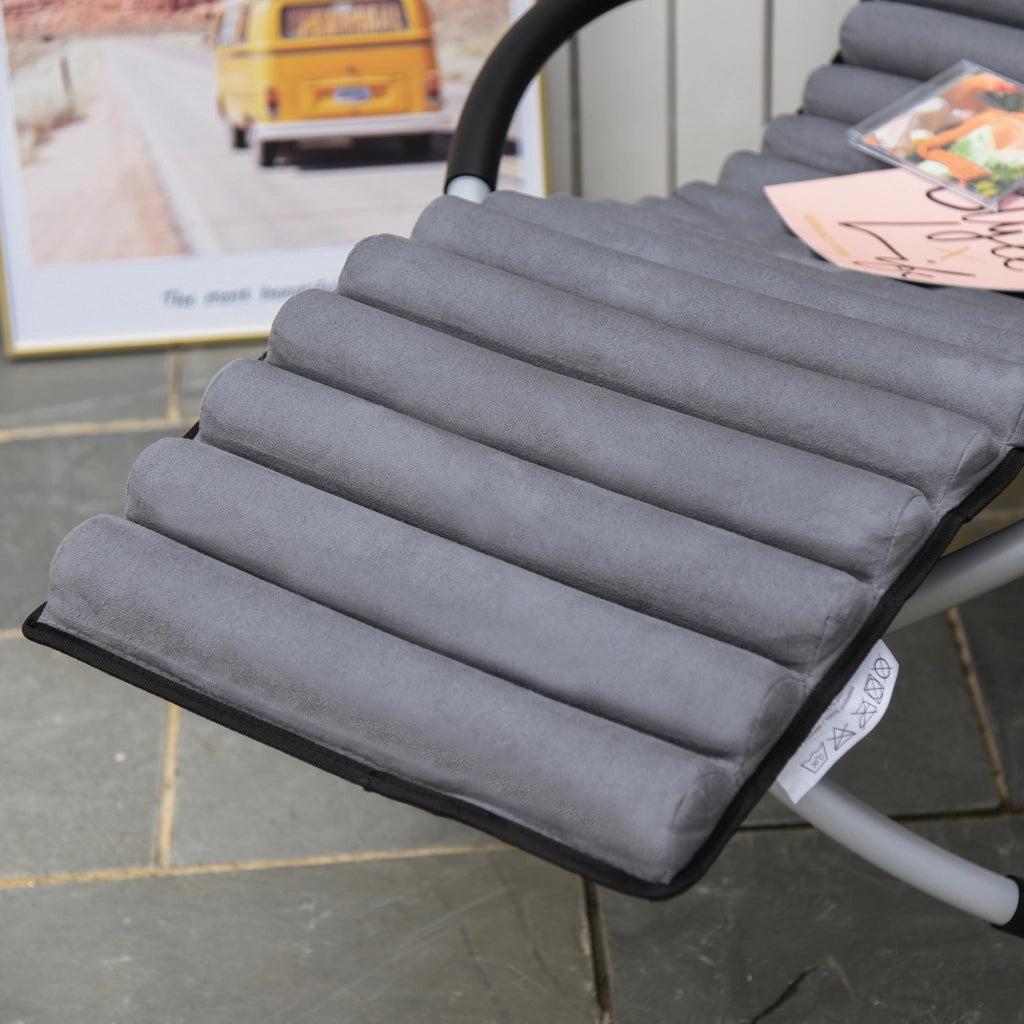 Sedia ergonomica 2-in-1 Textline Grigia Basculante 145×74×86cm