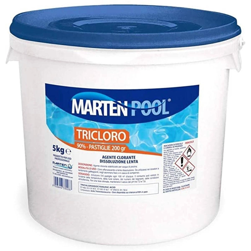 Tricloro Pastiglie Mantenimento 5 kg Secchiello in Pastiglie da 200 g L'Una