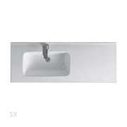 Consolle con vasca laterale LINPH Vasca Dx 101x46x18