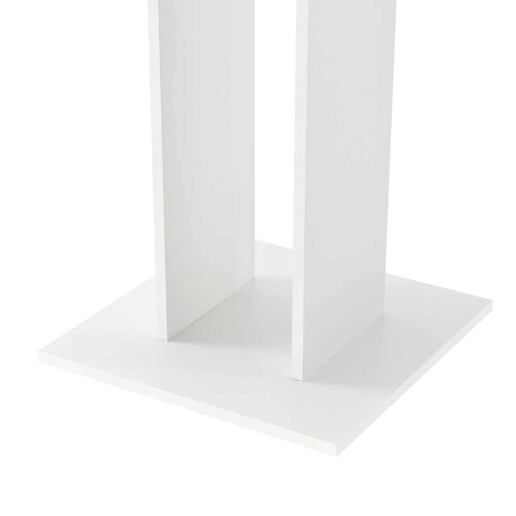 Tavolo Quadrato Lindesnes da Cucina Pranzo Bar 65 x 65 x 78 cm - Effetto Rovere / Bianco [en.casa]