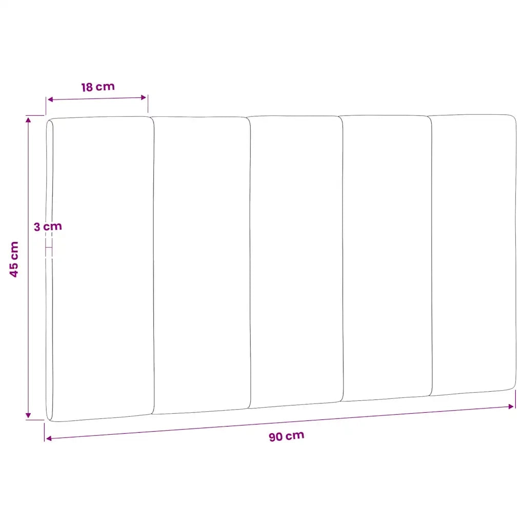 Cuscino Testiera Hanko Rosa 90 cm in Velluto CFW7189929