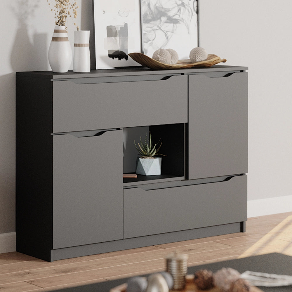 Vicco Cassettiera per camera da letto Antracite 30 x 84 cm