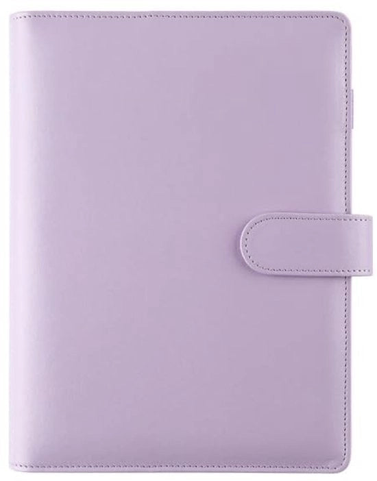 Banda da disegno A5, con cerniera, legatoria economica, 6 fori, copertura in plastica, organizzatore per ufficio, scuola e lavoro da viaggio (carta interna non inclusa) (blu viola)