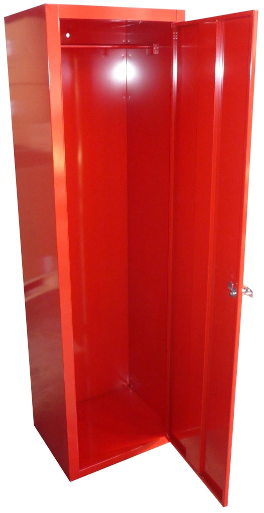 Armadio con anta a battente per DPI colore rosso monoblocco cm. 50x40x174h