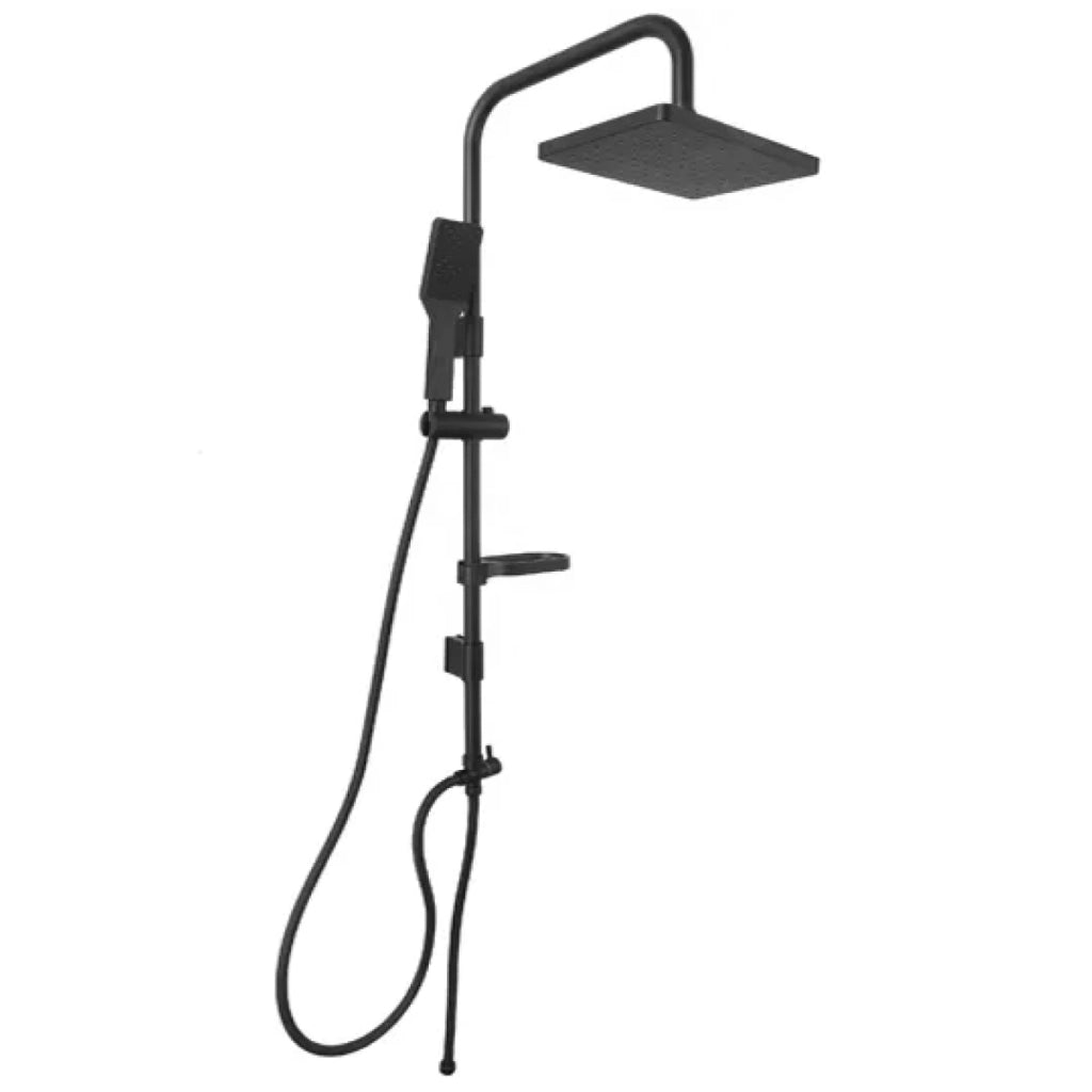 COLONNA DOCCIA MODELLO ROOF 1 GETTO - NERO OPACO   Idroweb