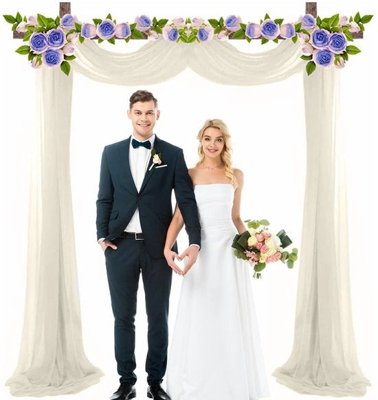 Gordino per Foto 700 cm - Translucido - Gordino per Matrimonio - Cortine di Fondale - Decorazione per Festa - Adatto per Arcobaleno di Matrimonio - Tule Gordino
