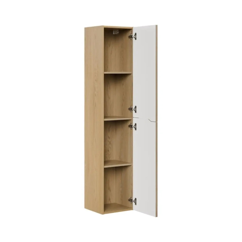 Set da bagno sospeso NATURA 95cm: mobile sotto lavabo 60cm + piano per lavabo + colonna
