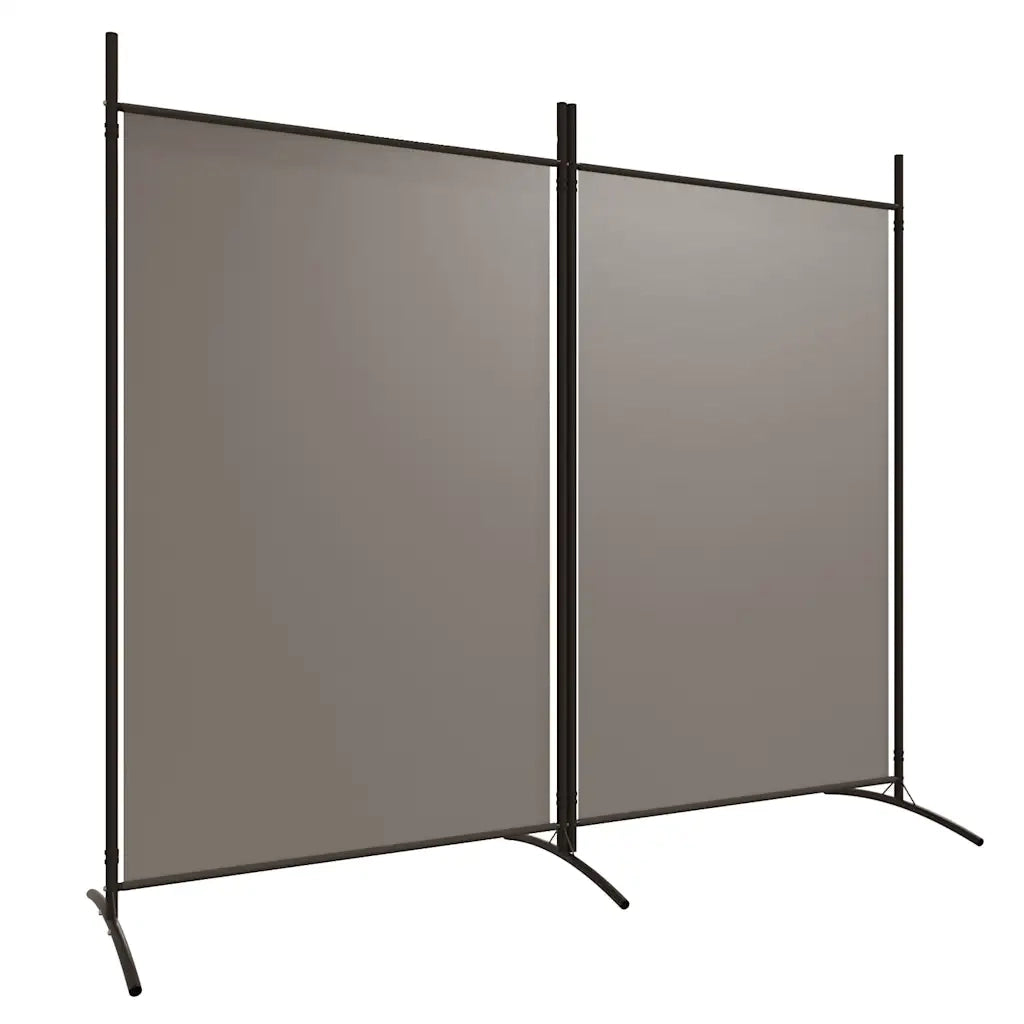 Divisorio Ambienti | Divider per stanze | Paravento a 2 Pannelli Antracite 175x180 cm Tessuto