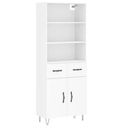 Buffet credenza cassettiera armadio mobile contenitore organizer cucina soggiorno salotto alto 69,5 x 34 x 180 cm legno ingegnerizzato bianco 02_0032591