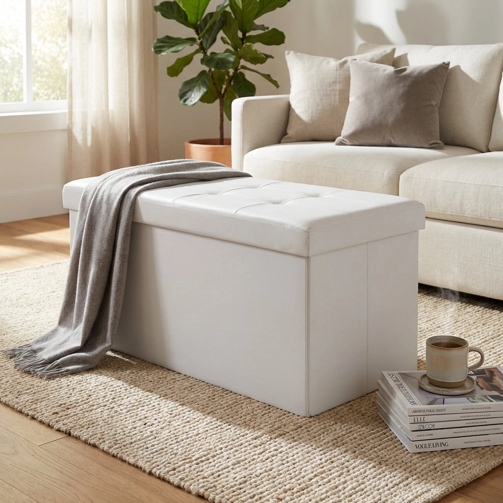 Pouf contenitore in similpelle - HARRIS