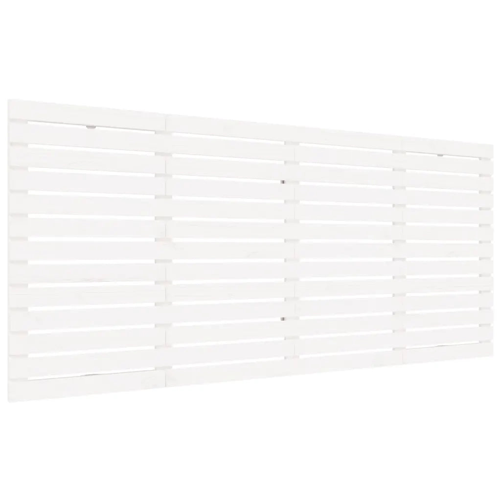 Testiera da Parete Bianca 206x3x91,5 cm Legno Massello di Pinocod mxl 82006